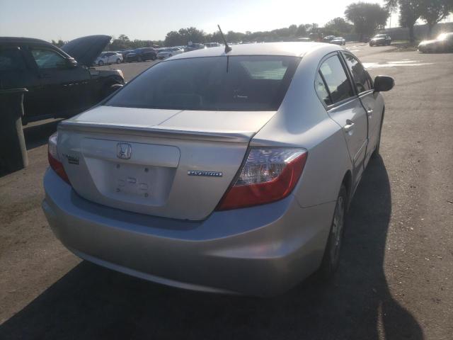 Photo 4 from auction – 2012 HONDA CIVIC HYBR with VIN JHMFB4F34CS004525