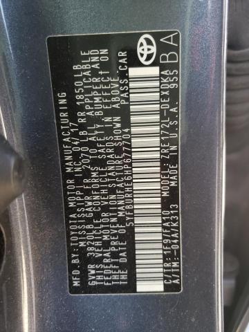 Photo 10 from auction – 2017 TOYOTA COROLLA L with VIN 5YFBURHE6HP677704