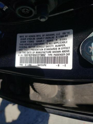 Photo 10 from auction – 2014 HONDA CIVIC EX with VIN 19XFB2F85EE273852