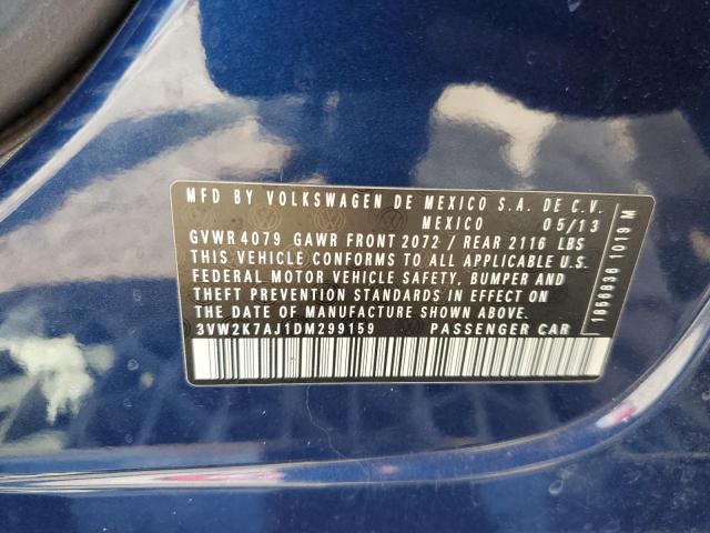 Photo 10 from auction – 2013 VOLKSWAGEN JETTA BASE with VIN 3VW2K7AJ1DM299159
