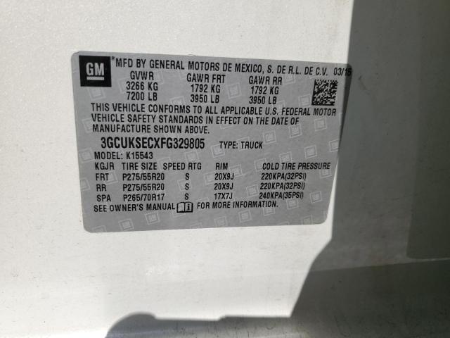 Photo 10 from auction – 2015 CHEVROLET SILVERADO with VIN 3GCUKSECXFG329805