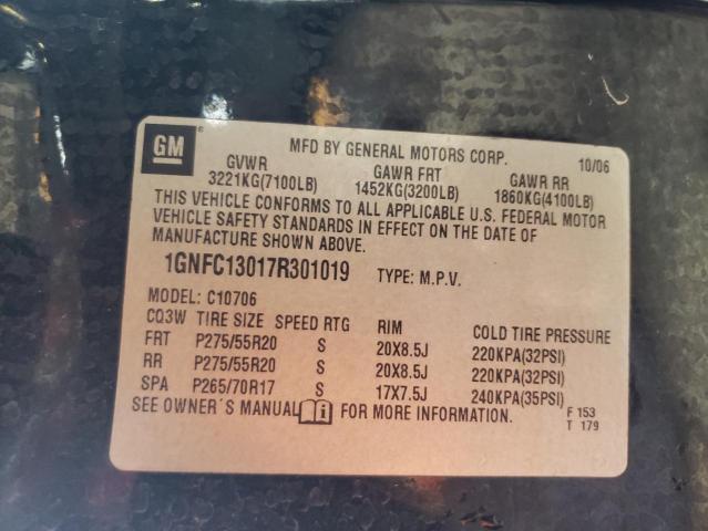 Photo 10 from auction – 2007 CHEVROLET TAHOE C150 with VIN 1GNFC13017R301019