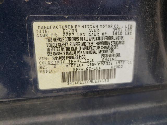 Photo 10 from auction – 2009 NISSAN SENTRA 2.0 with VIN 3N1AB61E09L634133