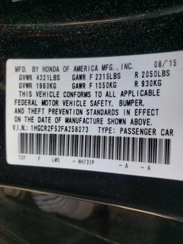 Photo 10 from auction – 2015 HONDA ACCORD SPO with VIN 1HGCR2F52FA258073