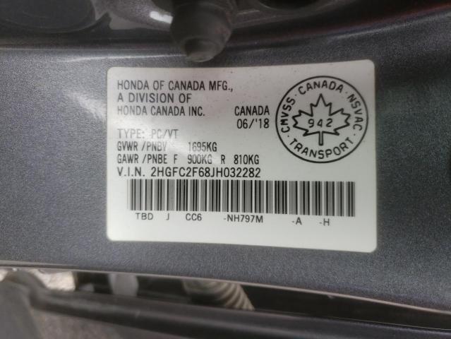 Photo 10 from auction – 2018 HONDA CIVIC LX with VIN 2HGFC2F68JH032282