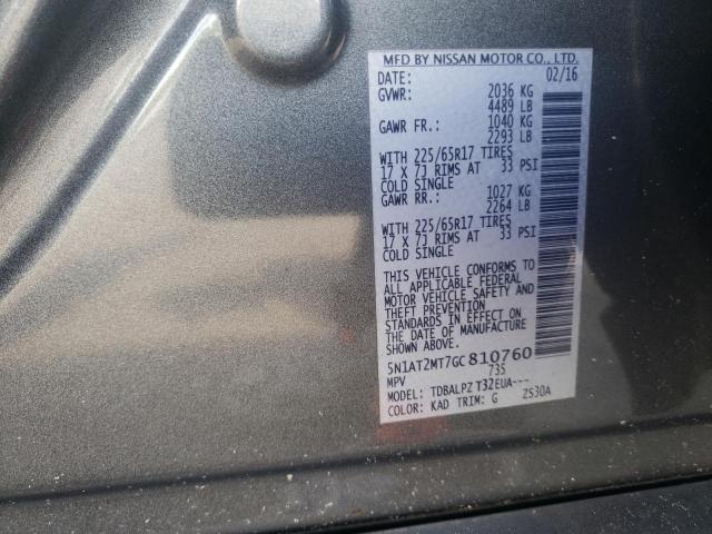 Photo 10 from auction – 2016 NISSAN ROGUE S with VIN 5N1AT2MT7GC810760