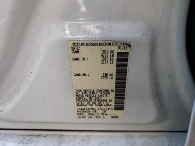 Photo 10 from auction – 2016 NISSAN ALTIMA 2.5 with VIN 1N4AL3AP9GC152365
