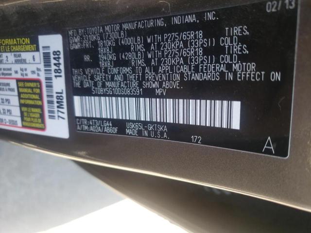 Photo 10 from auction – 2013 TOYOTA SEQUOIA SR with VIN 5TDBY5G10DS083591