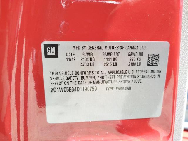 Photo 10 from auction – 2013 CHEVROLET IMPALA LTZ with VIN 2G1WC5E34D1190759