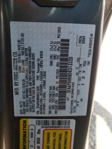 Photo 10 from auction – 2013 FORD FUSION SE with VIN 3FA6P0HR8DR313320