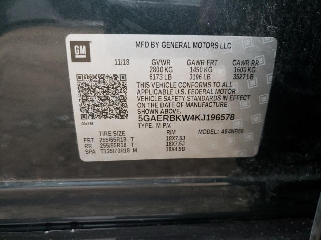 Photo 10 from auction – 2019 BUICK ENCLAVE ES with VIN 5GAERBKW4KJ196578