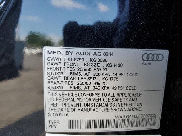 Photo 10 from auction – 2015 AUDI Q7 with VIN WA1LGAFE0FD007222