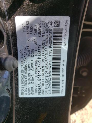 Photo 10 from auction – 2021 HONDA CIVIC LX with VIN 2HGFC2F65MH520187