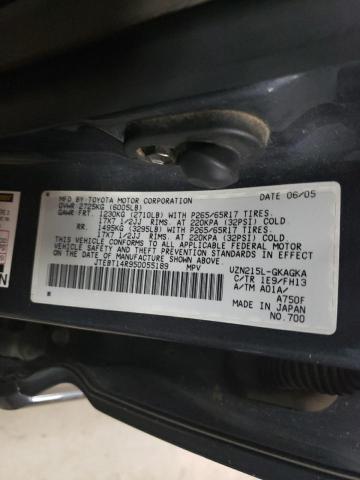 Photo 10 from auction – 2005 TOYOTA 4RUNNER SR with VIN JTEBT14R950055189