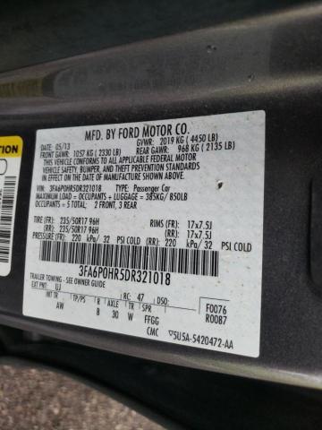 Photo 10 from auction – 2013 FORD FUSION SE with VIN 3FA6P0HR5DR321018