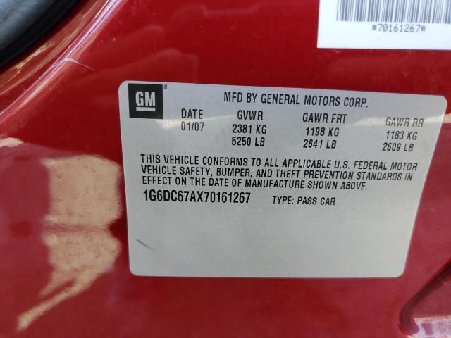 Photo 10 from auction – 2007 CADILLAC STS with VIN 1G6DC67AX70161267