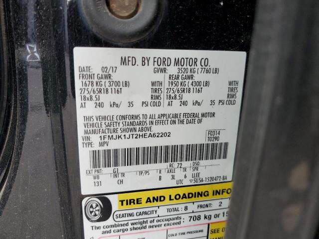 Photo 10 from auction – 2017 FORD EXPEDITION with VIN 1FMJK1JT2HEA62202