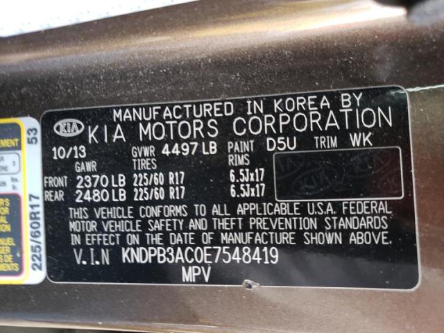 Photo 10 from auction – 2014 KIA SPORTAGE B with VIN KNDPB3AC0E7548419