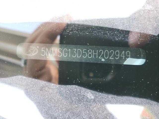 Photo 10 from auction – 2008 HYUNDAI SANTA FE G with VIN 5NMSG13D58H202949