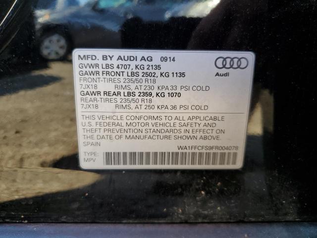 Photo 10 from auction – 2015 AUDI Q3 PRESTIG with VIN WA1FFCFS9FR004078