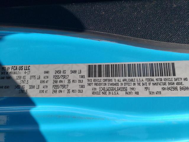 Photo 10 from auction – 2017 JEEP WRANGLER U with VIN 1C4BJWDG6HL645956