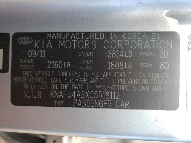 Photo 10 from auction – 2012 KIA FORTE EX with VIN KNAFU4A2XC5518112