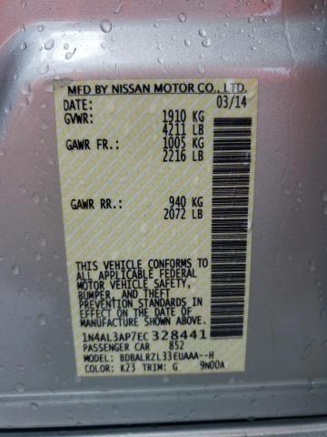Photo 10 from auction – 2014 NISSAN ALTIMA 2.5 with VIN 1N4AL3AP7EC328441
