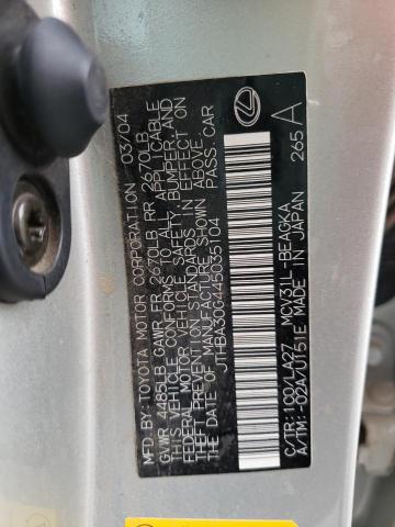 Photo 10 from auction – 2004 LEXUS ES 330 with VIN JTHBA30G445035104