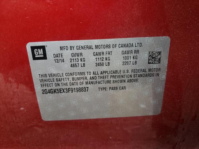 Photo 10 from auction – 2015 BUICK REGAL with VIN 2G4GK5EX3F9198837