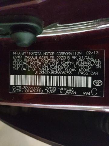 Photo 10 from auction – 2013 TOYOTA PRIUS with VIN JTDKN3DU8D5608253