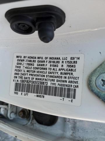 Photo 10 from auction – 2014 HONDA CIVIC LX with VIN 19XFB2F5XEE230873