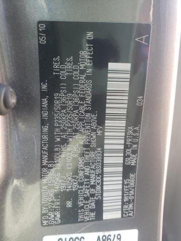 Photo 10 from auction – 2011 TOYOTA SIENNA SPO with VIN 5TDXK3DC1BS038934