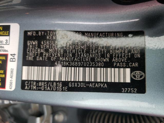 Photo 10 from auction – 2007 TOYOTA AVALON XL with VIN 4T1BK36B97U235380