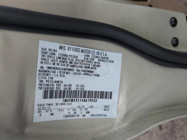 Photo 10 from auction – 2004 MERCURY SABLE LS P with VIN 1MEFM55S14A619033