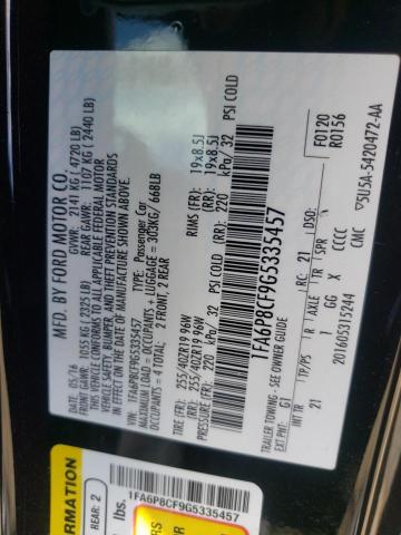 Photo 10 from auction – 2016 FORD MUSTANG GT with VIN 1FA6P8CF9G5335457