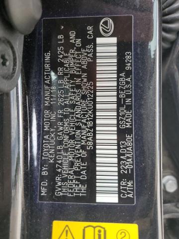 Photo 10 from auction – 2019 LEXUS ES 350 with VIN 58ABZ1B12KU012225