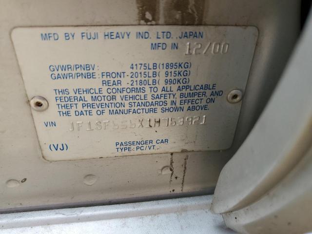Photo 10 from auction – 2001 SUBARU FORESTER S with VIN JF1SF656X1H763921