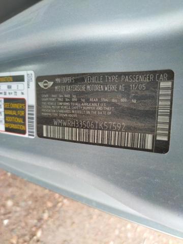 Photo 10 from auction – 2006 MINI COOPER S with VIN WMWRH33506TK57592