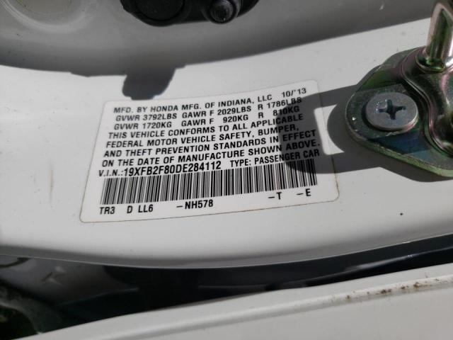 Photo 10 from auction – 2013 HONDA CIVIC EX with VIN 19XFB2F80DE284112