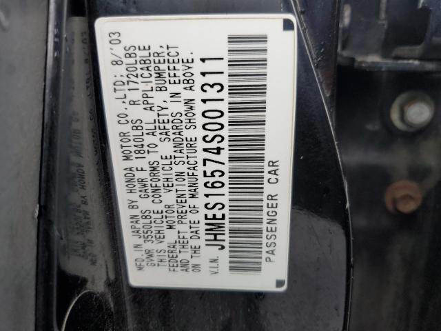 Photo 10 from auction – 2004 HONDA CIVIC LX with VIN JHMES16574S001311