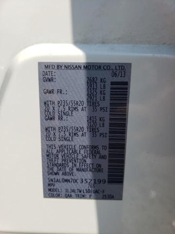 Photo 10 from auction – 2013 INFINITI JX35 with VIN 5N1AL0MN7DC352199