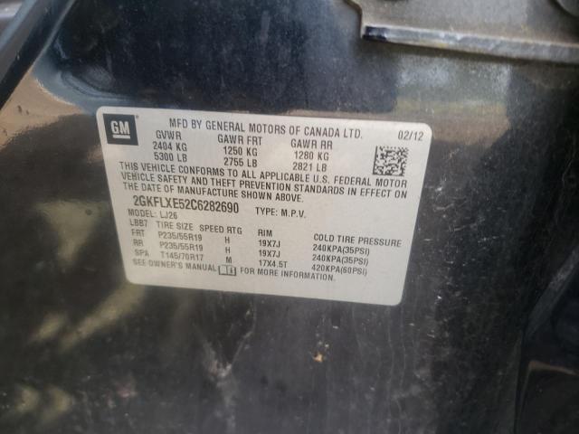 Photo 10 from auction – 2012 GMC TERRAIN SL with VIN 2GKFLXE52C6282690