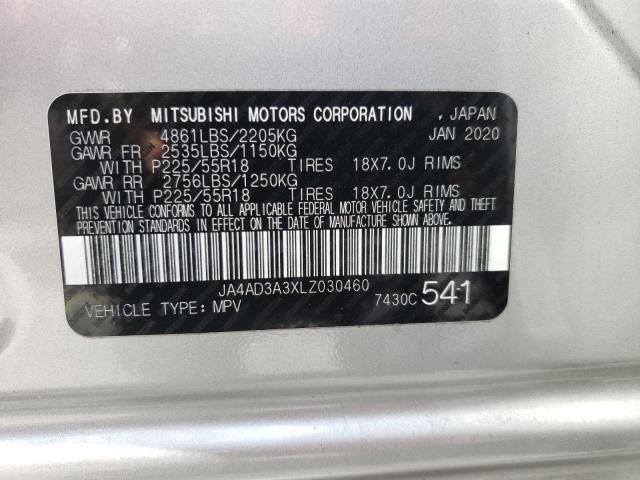 Photo 10 from auction – 2020 MITSUBISHI OUTLANDER with VIN JA4AD3A3XLZ030460