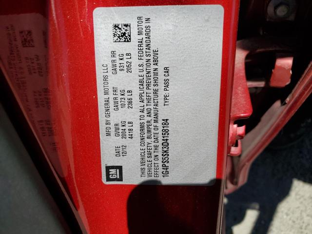Photo 10 from auction – 2013 BUICK VERANO with VIN 1G4PS5SK3D4158184