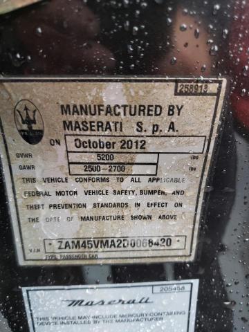 Photo 10 from auction – 2013 MASERATI GRANTURISM with VIN ZAM45VMA2D0068420