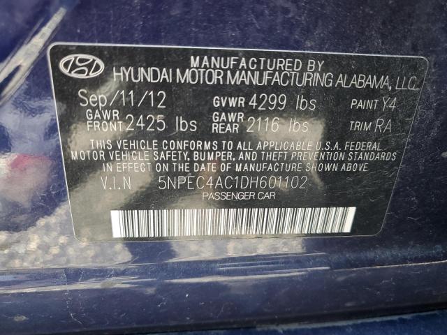 Photo 10 from auction – 2013 HYUNDAI SONATA SE with VIN 5NPEC4AC1DH601102