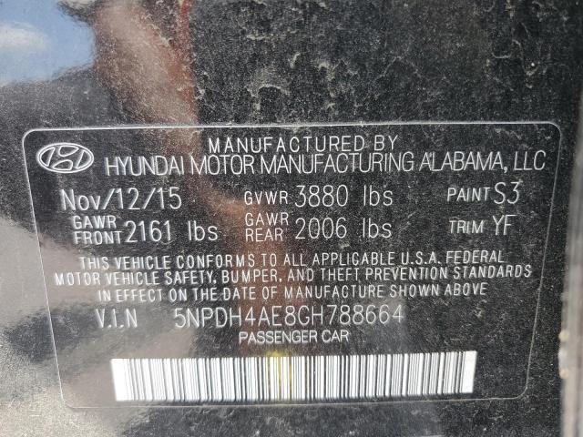 Photo 10 from auction – 2016 HYUNDAI ELANTRA SE with VIN 5NPDH4AE8GH788664
