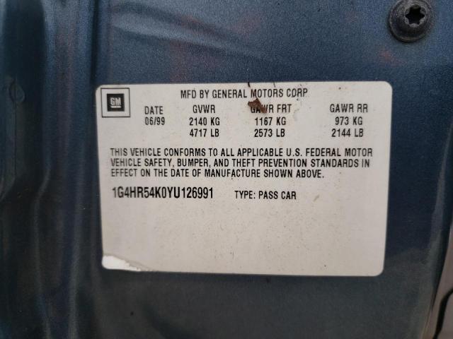 Photo 10 from auction – 2000 BUICK LESABRE LI with VIN 1G4HR54K0YU126991