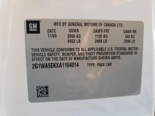Photo 10 from auction – 2010 CHEVROLET IMPALA LS with VIN 2G1WA5EKXA1164014