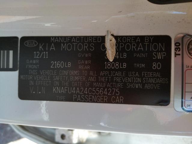 Photo 10 from auction – 2012 KIA FORTE EX with VIN KNAFU4A24C5564275